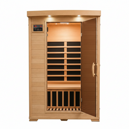 Heat Wave Coronado 2-Person Hemlock Deluxe Infrared Sauna for Home Use